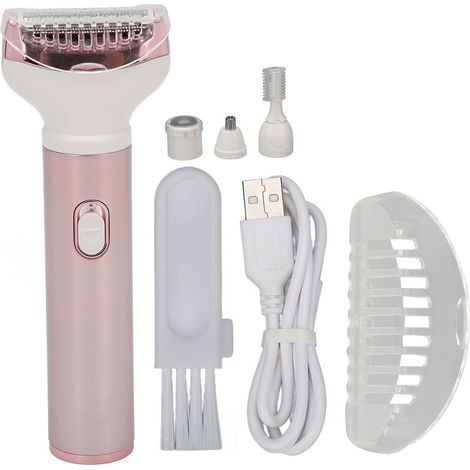 TIVCROXS - cheveux 4 en 1 rechargeable pour femmes : épilateur multi-fonctions pour sourcils, barbe, nez et corps. (1/5)