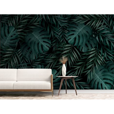 Papier Peint Tropical - Profondeur Luxuriante - 150 x 250 cm (1/2)