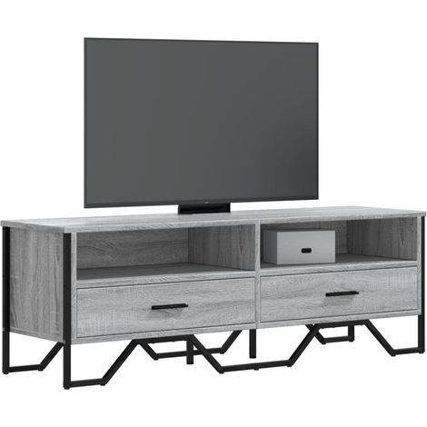 Mueble de TV madera de ingeniería gris sonoma 122x34x41 cm vidaXL (1/5)