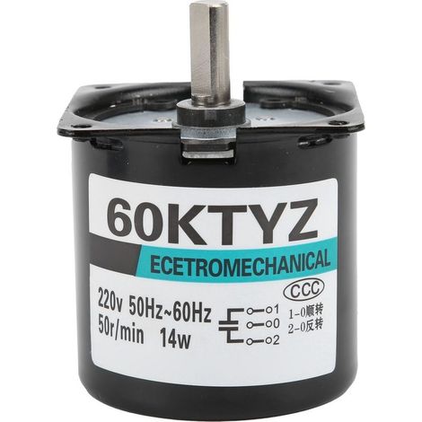 Moteur à engrenages Micro aimant Permanent, réduction de vitesse, accessoires de générateur, bricolage, 14w, 50 tr/min/min, ac 220v (1/5)