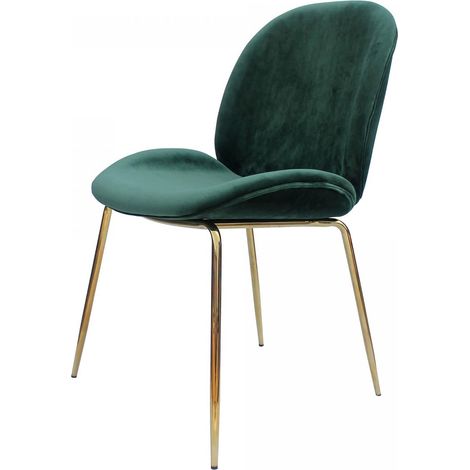 Fauteuil semi artisanal LOT DE 2 ARA 59x47 vert et laiton (1/5)