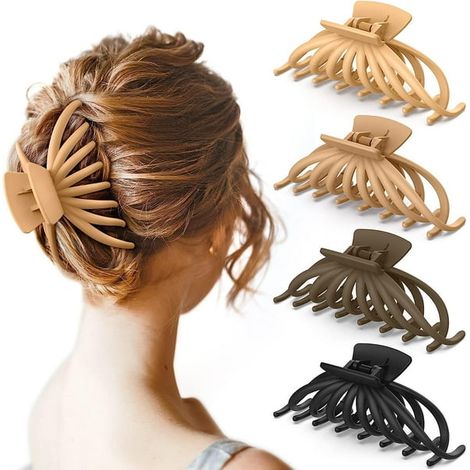 Pinces à cheveux pour cheveux épais, pinces à cheveux pour femmes, pinces extra larges pour cheveux longs et épais, idées cadeaux pour femmes et filles (1/5)