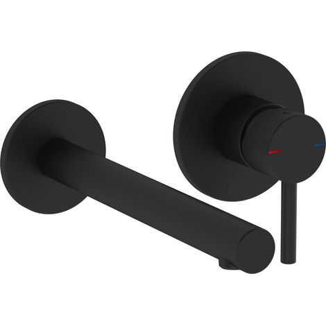 Vitra Origin Basin Mixer Tap Wall Mounted - Matt Black