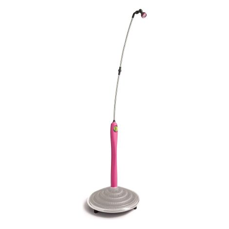 Douche de jardin solaire Sunny Style GF fuchsia avec mitigeur eau chaude / froide et base / re'servoir de 2 m pour une utilisation en piscine exte'rieure