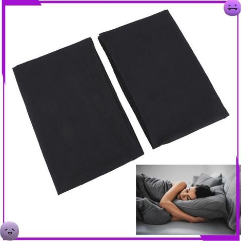 Fafeicy housses d'oreiller Taies d'oreiller avec fermeture d'enveloppe, 2 pièces, résistantes à la parapharmacie fauteuil Noir Noir (1/5)