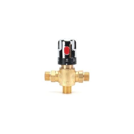 Robinet mélangeur thermostatique, mitigeur thermostatique, robinet mitigeur de douche avec connecteur G de 1/2", robinet de marque d'échelle centigrade