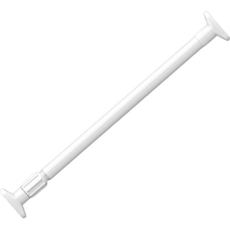 Barra de cortina ajustable, 1 pieza, telescópica, diámetro 25 mm (50-80 cm), apta para baños y cocinas (blanca). (1/5)