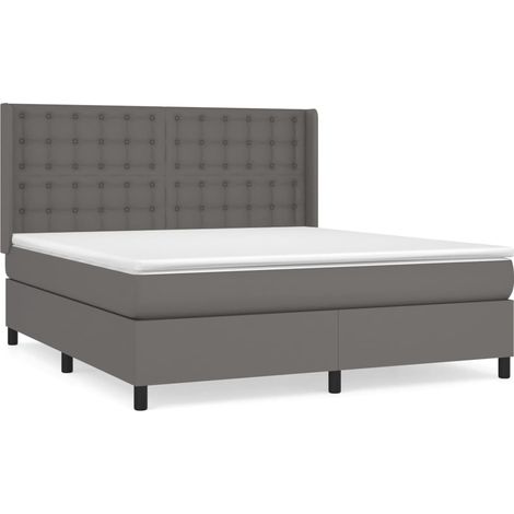 Maison Exclusive - Boxspringbett mit Matratze Grau 180x200 cm Kun