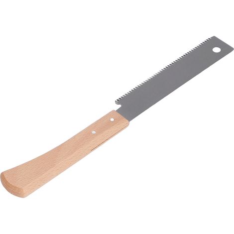 Petite scie à main, lame SK5, manche en bois de hêtre, denture fine, scie à tirer pour le travail du bois, tenonnage et mortaisage (1/5)