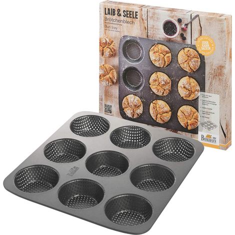 Birkmann Piastra Antiaderente Stampo da Forno, Acciaio, Grigio Scuro, 32 x 30 x 3,2 cm (1/5)