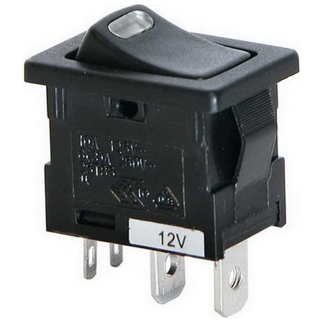 INTERRUPTEUR LED ROUGE 10A 12V