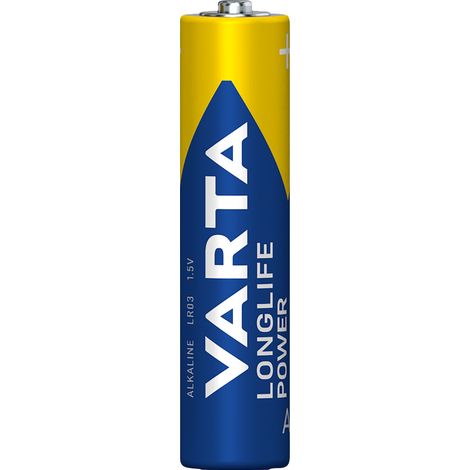 Varta Longlife Power AAA-Batterie – LR03 Blister 8 Einheiten ø10,5 x 44,5 mm (1/2)