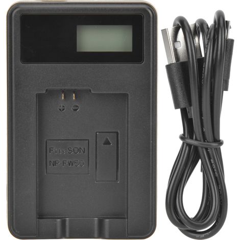 SEIVI NP FW50 LCD-Akkuladegerät für Sony A6000, A6300, A6500, A7R, A7 – Ladeanzeige (1/5)