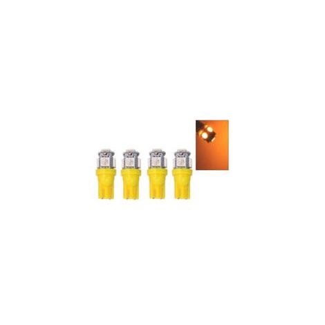 Convient aux ampoules LED T10 W5W BL de taille moyenne (lot de 4) 5ST 5050SMD 12V DC vertes (1/2)