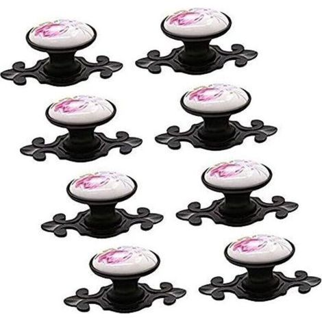 10 x poignées de porte, boutons de porte boutons de meubles bouton de meubles ensemble poignée de meubles en céramique style vintage (1/5)