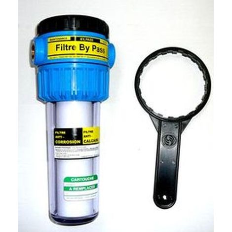 Polar – Filtre sur robinet 2 en 1 anti-tartre et anticorrosion – Débit 1800 l/h – Pour ballon d'eau chaude et chaudière murale – Cartouche CJFA