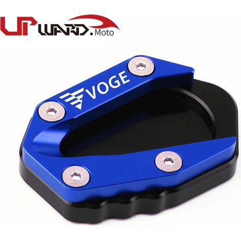(A-Bleu) Compatible avec les motos Loncin Voge 500R, 650DS, 300R, 300RR et 300AC. Béquille latérale CNC, extension et support. Agrandissement S maxpower. (1/4)