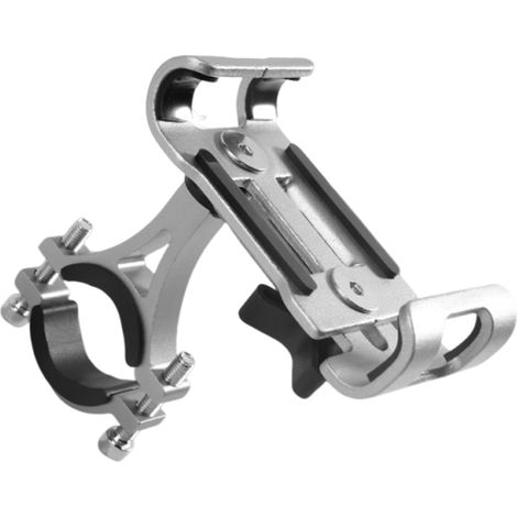 1 Soporte para teléfono, aleación de aluminio, rotación de 360°, antivibración, manillares de 20-36 mm, bicicleta/moto (1/5)