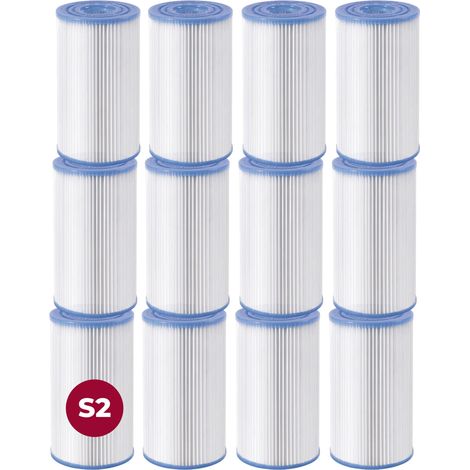 Lot de 12 Cartouches Filtration S2 pour Spa Gonflable Intex PureSpa