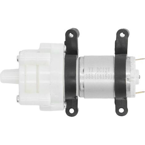Pompe à diaphragme auto-amorçante 12V DC pour eau, avec support PVC et moteur 385, capacité de relevage 3 mètres. (1/5)