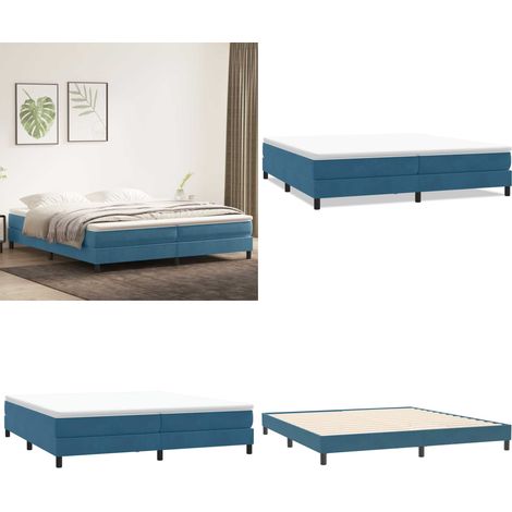 vidaXL Sommier à lattes de lit sans matelas bleu foncé 200x220 cm (1/5)