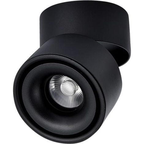 10w Plafonnier Spot Led Réglable Encastrable Sur Rail Cob Lumière Froide Tête Orientable Installation Plafond Mur