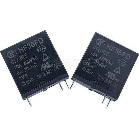 Relais Hongfa HF36FD/012-HLT 12 V CC 10 A 4 broches normalement ouvert, signal électromagnétique de puissance moyenne