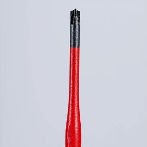 KNIPEX 98 24 01 SLS Giraviti (Slim) PlusMinus Phillips® impugnatura isolante, in materiale bicomponente, collaudato VDE brunita 187 mm