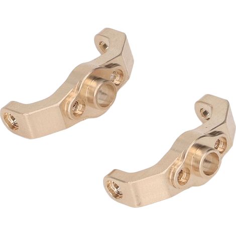 Deux roues pivotantes en forme de C, en laiton plaqué or résistant à la rouille, pour une maniabilité précise et stable, avec vis, adaptées au véhicule tout-terrain télécommandé Traxxas 1/18 TRX4M. (1/5)