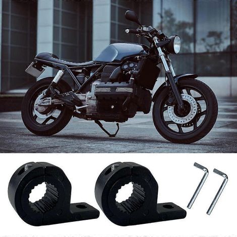 Supports de fixation pour phares de moto (2 pièces), colliers de serrage tubulaires pour feux auxiliaires de voiture (1/4)
