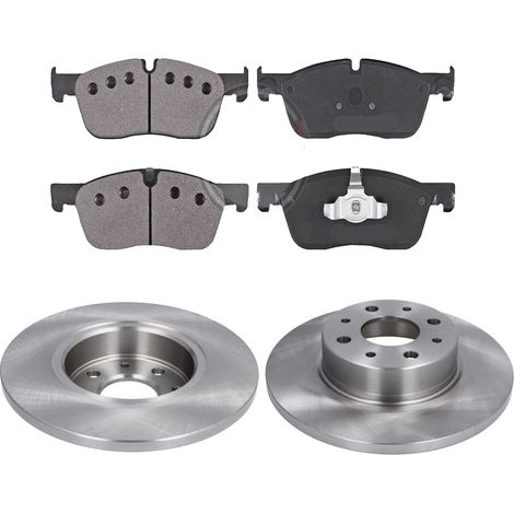KIT FRENI ANTERIORI compatibile con LAND ROVER RANGE ROVER EVOQUE (L551) - DISCHI + PASTIGLIE OEM: MDB3775, MDB4068 / 5815311028 /SOSTITUZIONE DIRETTA/BASSA POLVERE/SILENZIOSO