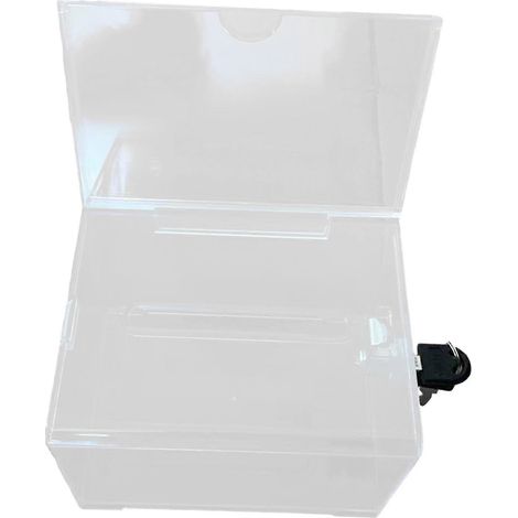 Boîte à dons transparente en acrylique pour les collectes de fonds d'entreprises (1/5)