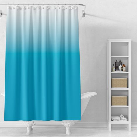 JSSEVN - Waterproof, mildew-resistant polyester shower curtain, 180 x 180 cm (1/4)