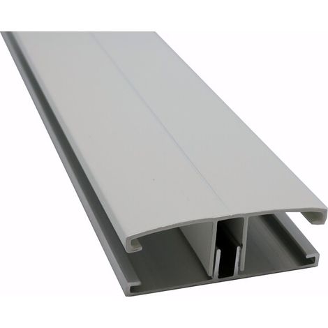 Perfil y tapa lacados atornillables para unión de cubierta de policarbonato 16/32 mm - Blanco RAL 9010 - 3 m
