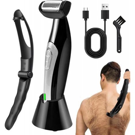 Rasoir Electriques Hommes Corps,Epilateur Homme Pliables,Tondeuse Corps,Utilisation Humide Et Sèche,Tondeuse Torse Homme Pour Dos, (1/4)