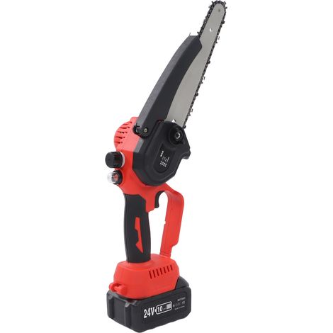 Mini tronçonneuse sans fil de 20 cm avec chargeur de batterie, scie forestière portative pour usage domestique, prise UE 100-240 V (1/5)