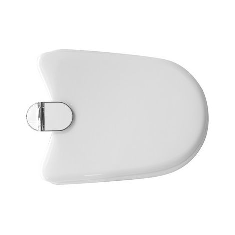 Sedile wc coprivaso per Ideal Standard vaso Diagonal 50 x 38 cm copriwater bianco europeo cerniere fisse e sedile in legno (1/5)