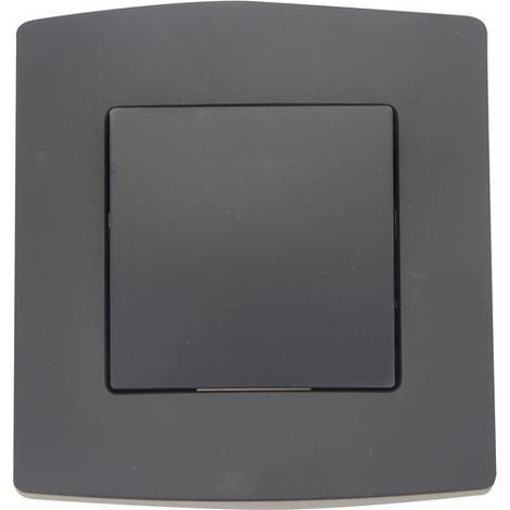 PROFILE - Interrupteur va et vient 1 module 10A noir (1/2)