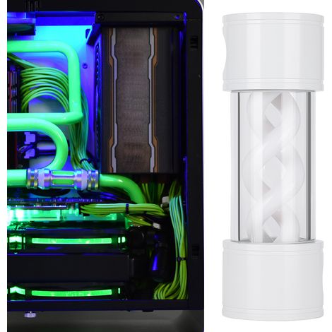 Réservoir de refroidissement liquide 6 trous en aluminium blanc, accessoires informatiques, filetage G1/4, YSX TBDB170 (1/5)