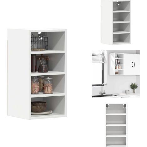 Hängeschrank Weiß 30x29,5x60 cm Holzwerkstoff - Hängeschrank - Hängeschränke - Küchenschrank - Aufbewahrungsschrank (1/5)