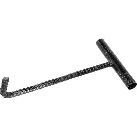 Crochet de levage pour plaque d'égout en forme de T (1 pièce), crochet de levage pour porte roulante d'égout, crochet épais en forme de T. (1/2)