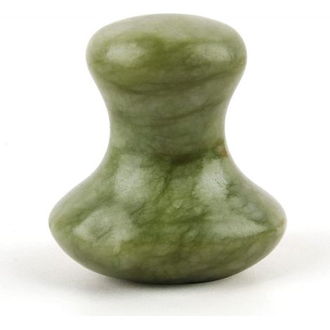 Champignon Guasha en pierre de jade - Vert - Soin de la peau - Livraison gratuite (1/5)