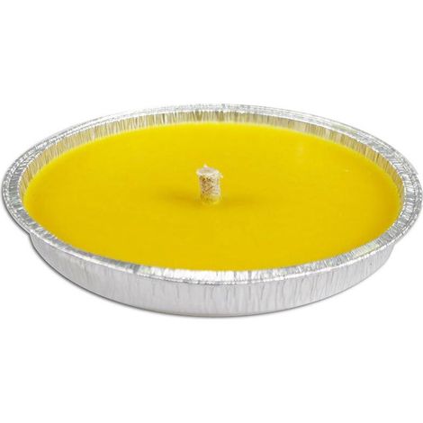 FIACCOLA ALLA CITRONELLA IN STAGNOLA Ø 17x2,5h cm