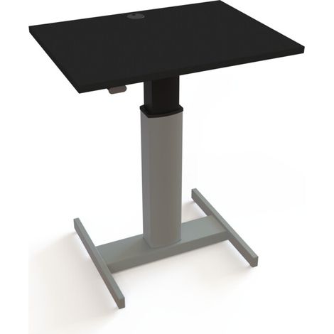 STIER Table haute électrique réglable en hauteur 80 x 60 cm noir mélangé 68-120 cm (1/3)
