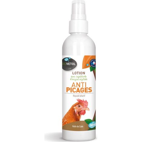 Lotion Anti-picages Pour Poules 240 Ml - Biovetol (1/2)