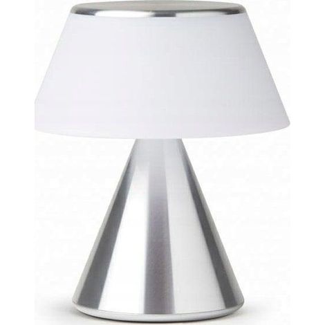 Lexon Luma M lámpara portátil plata impermeable diseño moderno (1/3)