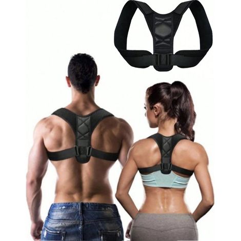 Correcteur de Posture Réglable pour Hommes et Femmes, Attelle Ergonomique qui Soulage le Bas du Dos et les Douleurs du Cou, Soutien Confortable des Épaules, Taille M (1/5)