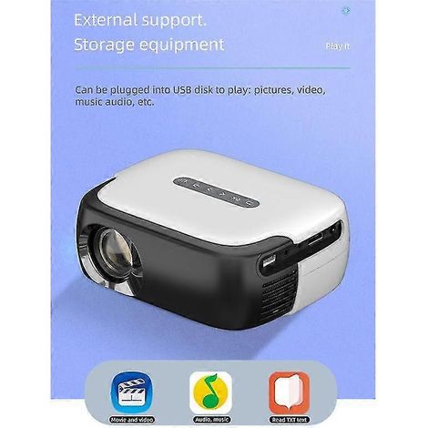 860 Mini Projecteur Portable USB HD 1080p Led Projecteur Accueil Média Lecteur Vidéo Projecteur de cinéma Bla (1/5)