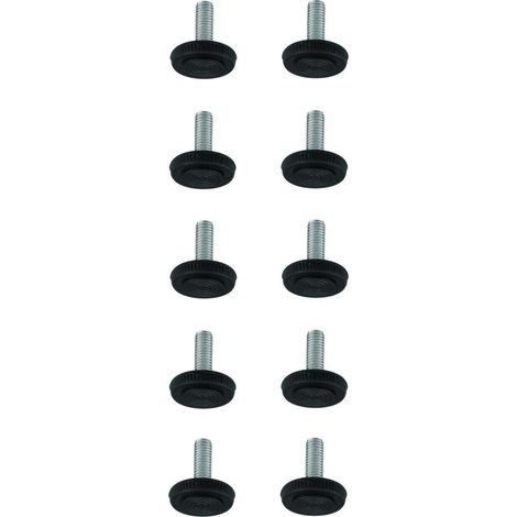 Cyclingcolors – Lot de 10 vis pied M6 x 17mm – Tête plastique moleté – Fixation solide pour meubles – Compatible tables, chaises, étagères (1/2)