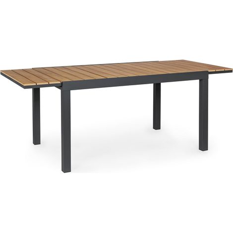 Tavolo Allungabile in alluminio con piano in Polywood 140-200X90 Antracite (1/5)